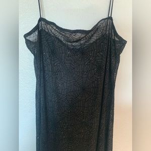 SHEIN Black Maxi Dress with Glitter Detail